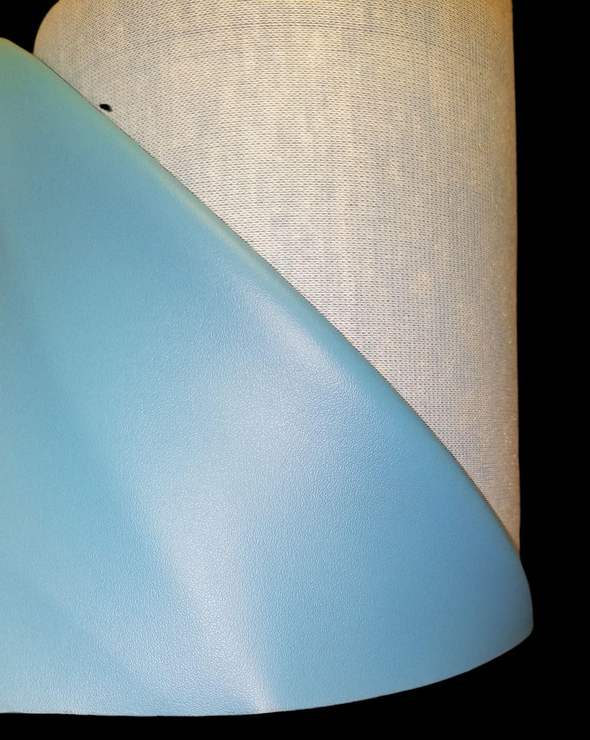 TAPICES EN ROLLO PVC COLOR AZUL 74